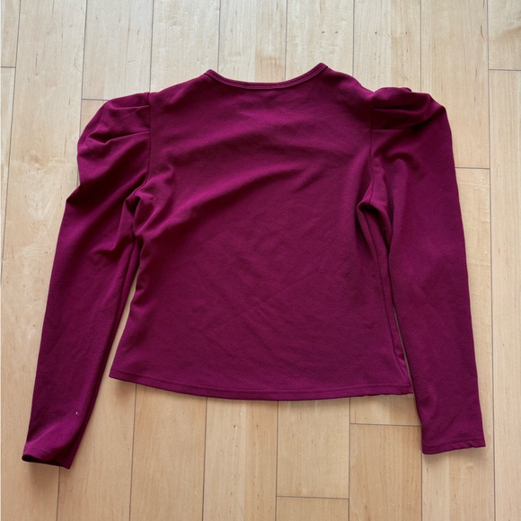 XL Burgundy Shirt with mutton sleeves - Picture 2 of 3